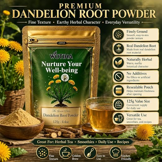 Dandelion Root Powder 125g 100% Natural & Pure Premium Herbal Tea