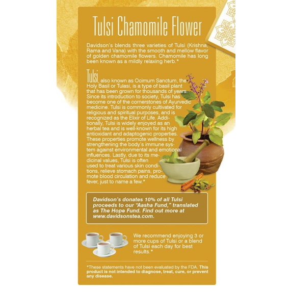 Davidsons Organics Tulsi Herbal Tea 25 Teabags