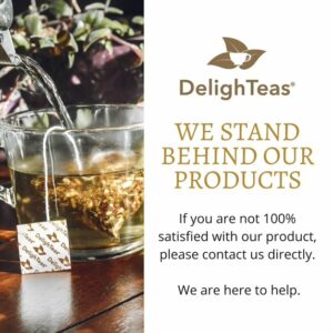 DelighTeas Tulsi Holy Basil Tea 100 Eco-friendly Pyramid Tea Bags