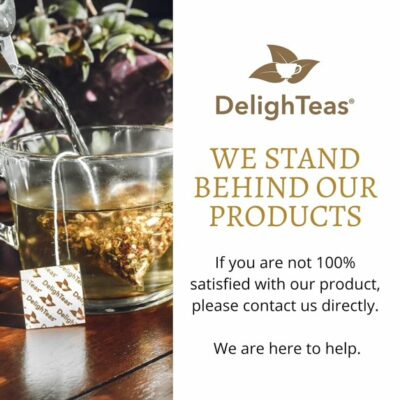 DelighTeas Tulsi Holy Basil Tea 100 Eco-friendly Pyramid Tea Bags