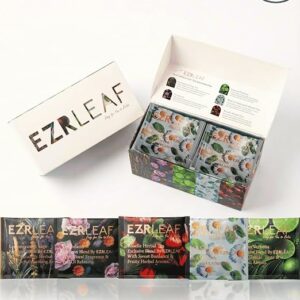 EZR LEAF Pura Herbal Tea Sampler 22 Teabags Tea Variety Gift Set