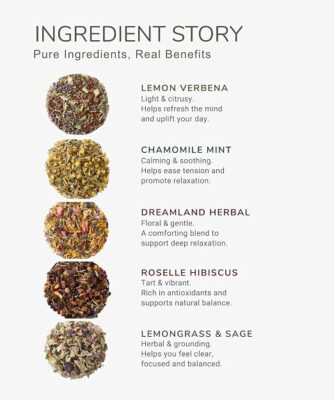 EZR LEAF Pura Herbal Tea Sampler 22 Teabags Tea Variety Gift Set