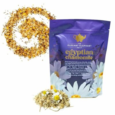 Egyptian Chamomile Tea Organic Loose Leaf Herbal Tea Cozy Calming Supports Stress Relief