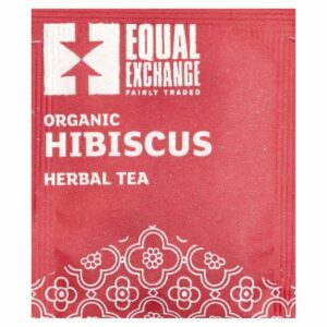 Equal Exchange Organic Hibiscus Herbal Tea Caffeine-Free 20 Tea Bags