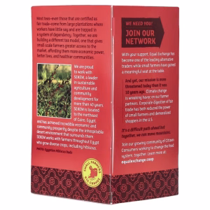 Equal Exchange Organic Hibiscus Herbal Tea Caffeine-Free 20 Tea Bags