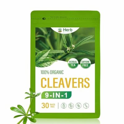 HerbOLITHIC 9 in 1 Cleavers Herb Lymphatic Drainage Organic 30 Tea Bags