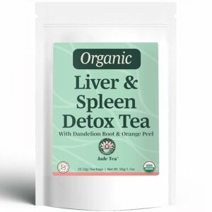 Jade Tea Organic Liver & Spleen Detox Tea Dandelion Root & Orange Peel 25 Teabags