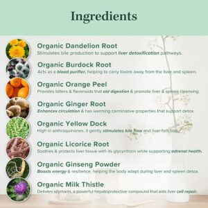 Jade Tea Organic Liver & Spleen Detox Tea Dandelion Root & Orange Peel 25 Teabags