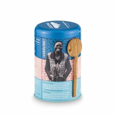 JusTea HERBAL TEA TRIO 3 Flavour Variety Pack 45+ Cups Tin with Spoon