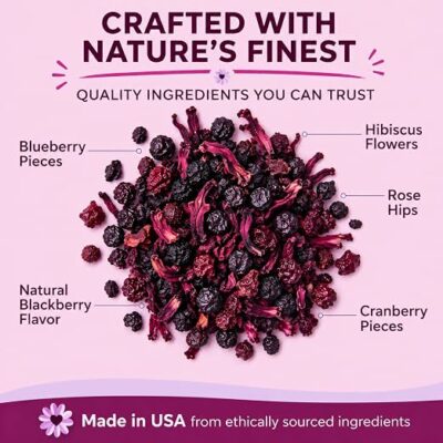Katy’s Berry Loose Leaf Tea Fruity Herbal Tea Caffeine Free