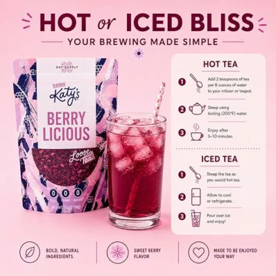 Katy’s Berry Loose Leaf Tea Fruity Herbal Tea Caffeine Free