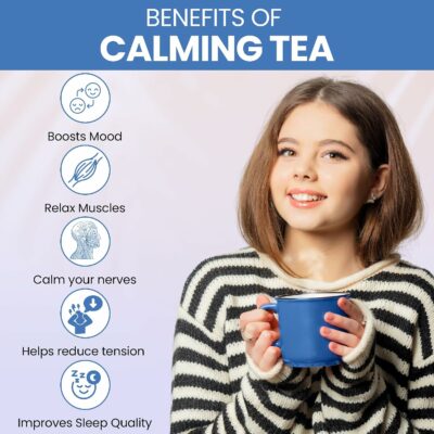 Kintra Foods Calm & Relax Loose Leaf Herbal Blend Caffeine Free Calming Tea 60g Jar