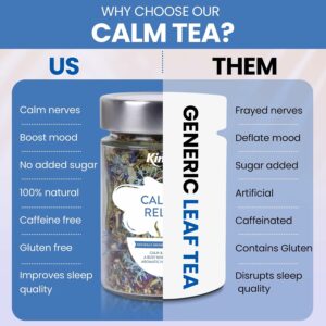 Kintra Foods Calm & Relax Loose Leaf Herbal Blend Caffeine Free Calming Tea 60g Jar