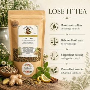 LOSE IT TEA For Healthy Metabolism & Digestive Balance Organic Loose Leaf Tea