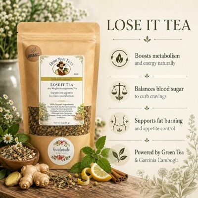 LOSE IT TEA For Healthy Metabolism & Digestive Balance Organic Loose Leaf Tea