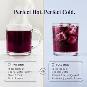 Leaf & Willow Blueberry Hibiscus Tea Loose Leaf Caffeine Free