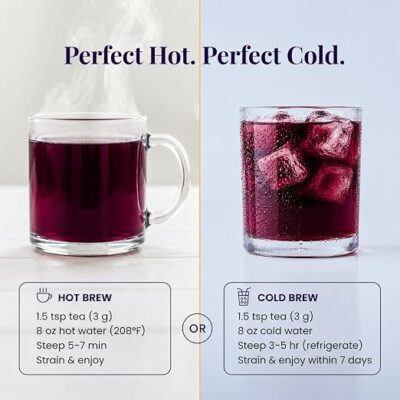 Leaf & Willow Blueberry Hibiscus Tea Loose Leaf Caffeine Free