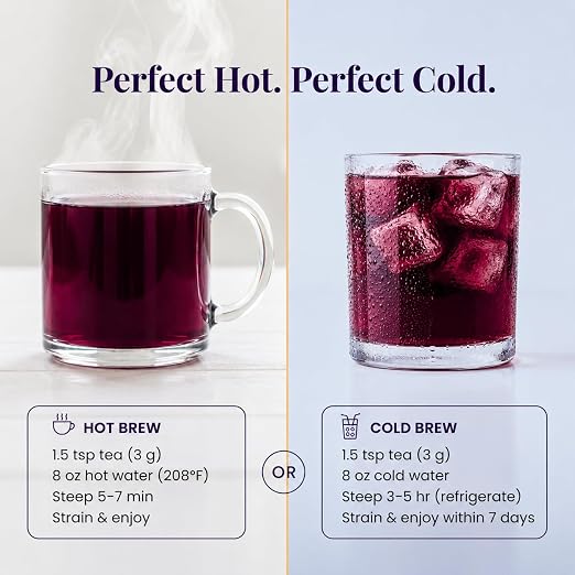 Leaf & Willow Blueberry Hibiscus Tea Loose Leaf Caffeine Free
