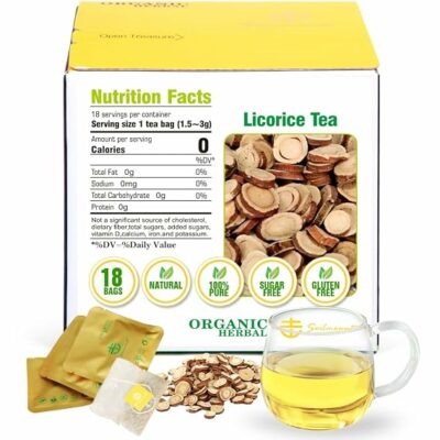 Licorice Tea Pure Herbal Tea Natural Ingredients 18 Tea Bags