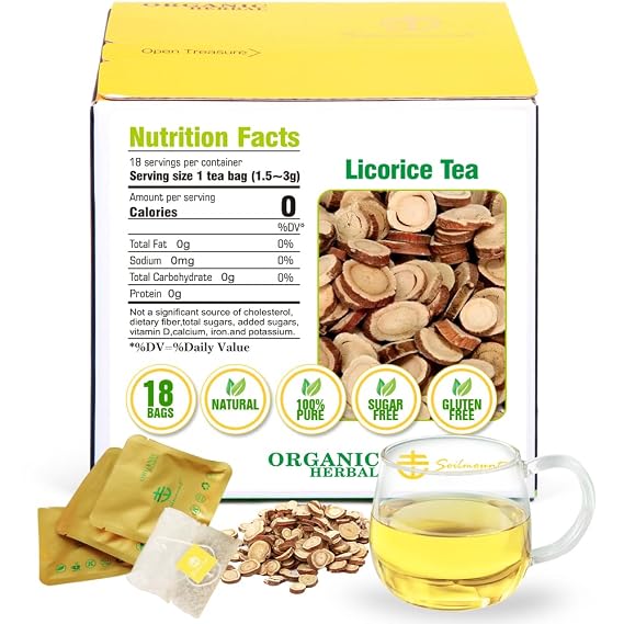 Licorice Tea Pure Herbal Tea Natural Ingredients 18 Tea Bags