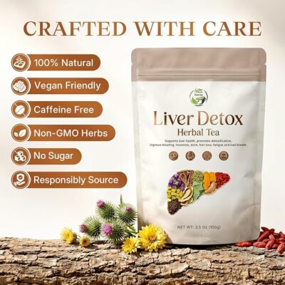 Liver Detox Herbal Tea Milk Thistle Tea Blend 15 Tea Bags