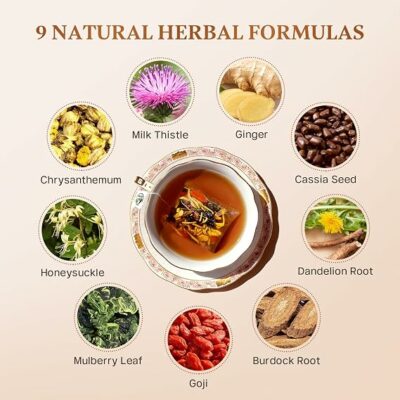 Liver Detox Herbal Tea Milk Thistle Tea Blend 15 Tea Bags