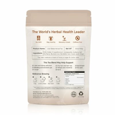 Liver Detox Herbal Tea Milk Thistle Tea Blend 15 Tea Bags