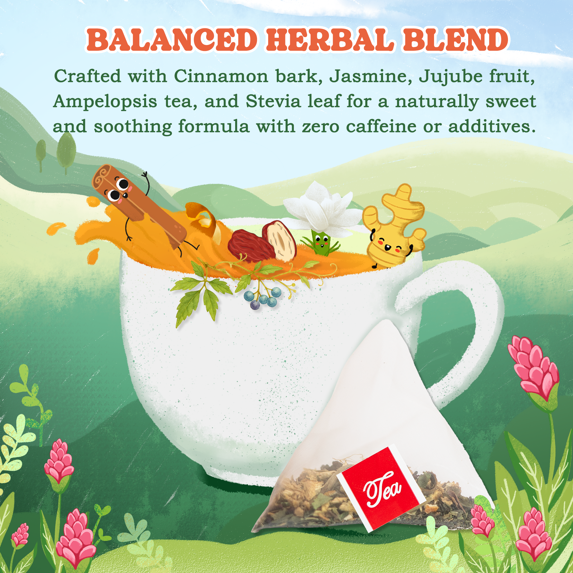 LoveinTea Ginger Herbal Tea 100% Natural Vietnamese Ginger Blend 30 Teabags