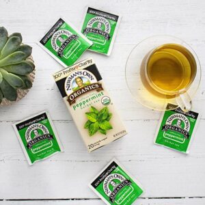 Newman's Own Organic Peppermint Tea Refreshing Mint Herbal Tea 20 Tea Bags
