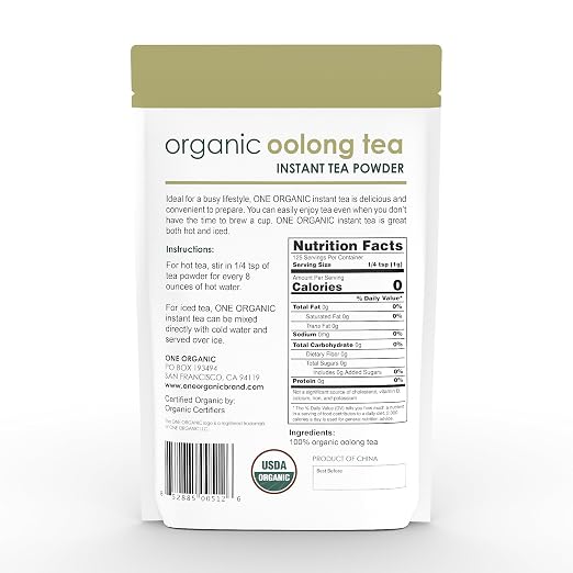 ONE ORGANIC Instant Oolong Tea Powder 125 Servings