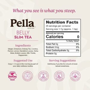 Pella Nutrition Belly Slim Caffeinated Loose Leaf Tea 25 Servings