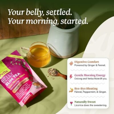 Pella Nutrition Belly Slim Caffeinated Loose Leaf Tea 25 Servings