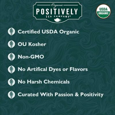 Positively Tea Organic Very Berry Citrus Herbal Tea Loose Leaf 16 Ounce