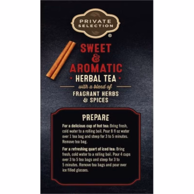 Private Selection Sweet Cinnamon Spice Herbal Tea 20 Teabags
