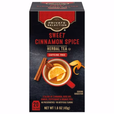 Private Selection Sweet Cinnamon Spice Herbal Tea 20 Teabags