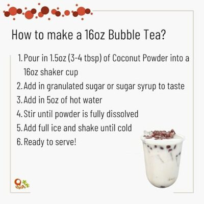 Qbubble Tea Powder Coconut Powder 2.2 Pound