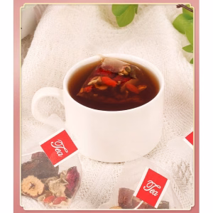 Rose Ginger Herbal Tea Ginseng Astragalus Blend Natural Wellness 12 Tea Bags