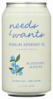 Slingshot Coffee Tea Sparkling Superfruit Blueberry Jasmine 10.5 Ounce
