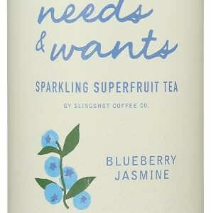 Slingshot Coffee Tea Sparkling Superfruit Blueberry Jasmine 10.5 Ounce