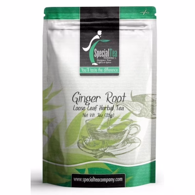 Special Tea Ginger Root Organic Herbal Tea Loose Leaf 3 Ounce