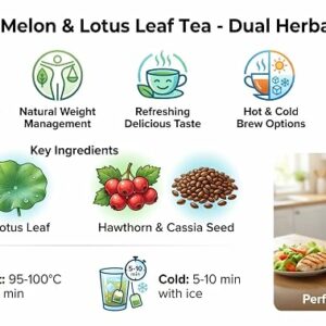 TEAKAA Winter Melon & Lotus Leaf Tea Traditional Chinese Herbal Blend for Weight Management 30 Teabags