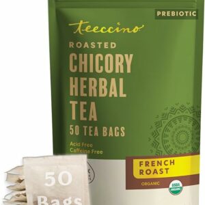 Teeccino French Roast Herbal Tea Rich & Roasted Herbal Tea 50 Tea Bags