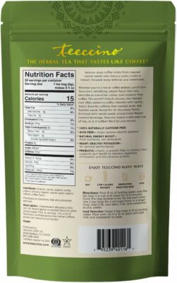 Teeccino French Roast Herbal Tea Rich & Roasted Herbal Tea 50 Tea Bags