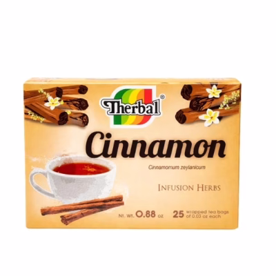 Therbal Cinnamon Herbal Tea 25 Tea Bags Natural Cinnamon Herbal Tea