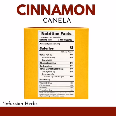 Therbal Cinnamon Herbal Tea 25 Tea Bags Natural Cinnamon Herbal Tea