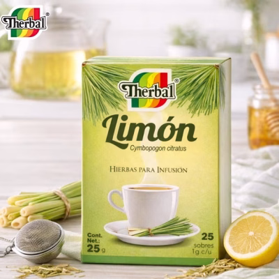 Therbal Lemongrass Herbal Tea 100% Lemongrass Infusion Tea 25 Teabags
