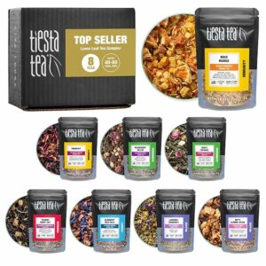 Tiesta Tea Top 8 Favorites Sampler Set Loose Leaf Up to 80 Cups