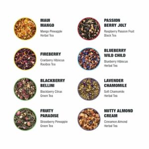 Tiesta Tea Top 8 Favorites Sampler Set Loose Leaf Up to 80 Cups