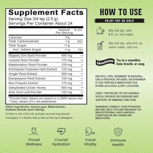 Vocal Eze Herbal Throat Coat Tea 24 Servings 9 Botanical Voice Soothing Ingredients