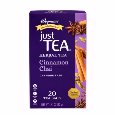 Wegmans Cinnamon Flavored Herbal Tea 20 Tea Bags